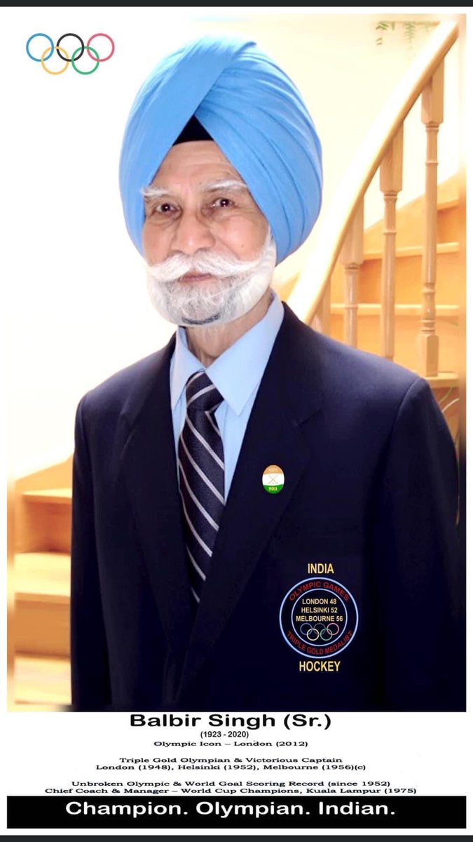 BalbirSenior's tweet photo. #TheMemoryTreeHasDeepRoots Remembering you Dad -
with Heavy heart &amp; teary eyes ....
ON YOUR THIRD DEATH ANNIVERSARY! 
31st Dec.1923—-25th May,2020 Miss U a lot -Dad 😥
Sushbir Bhomia , 
D/o Balbir Singh Sr. 
🇮🇳🏑🏅🏅🏅
Holder of World Record in Olympics 
( unbroken / unmatched ) https://t.co/Rd9VfI3dik