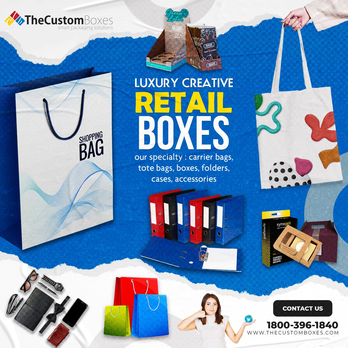 The Custom Boxes offers luxury and creative retail boxes tailored to your brand, providing a premium packaging solution that enhances your product's appeal.
#luxuryboxes #luxuryretailboxes #packagingsolution #CustomBoxes