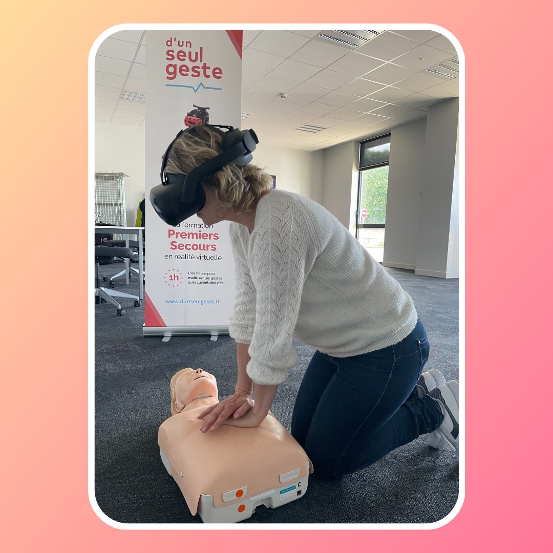 dunseulgeste's tweet image. 💓Ah, ah, ah, ah staying alive, #stayingalive💓
Porter secours et assistance est le quotidien des collaborateurs du @GroupeIMA .
➡️ Et lors de 10 journées de formation, plus de 150 collaborateurs ont appris à pratiquer les gestes essentiels de premiers secours avec la #VR