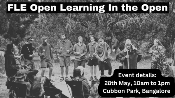 FreeLivingExpts's tweet photo. Inspired by the recent 
@barcampbng , Free Living Experiments is hosting such an open learning event in cubbon park thsi sunday at 10am . Join us as we share with and learn from each other. Find more details &amp; RSVP here  https://t.co/O7dpKHPbkw https://t.co/lsj0ncNBBz