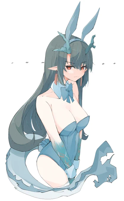 ブルアカっぽいバニーを着せられたシー #アークナイツ
