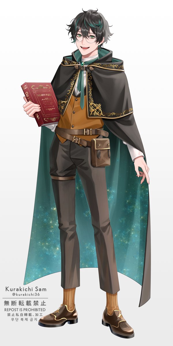 「【お仕事お知らせ】 Vライバー事務所ソフィオネ様にて『和服』&『魔法使い風』男性」|倉吉サム🐢5/5にじそ07のイラスト