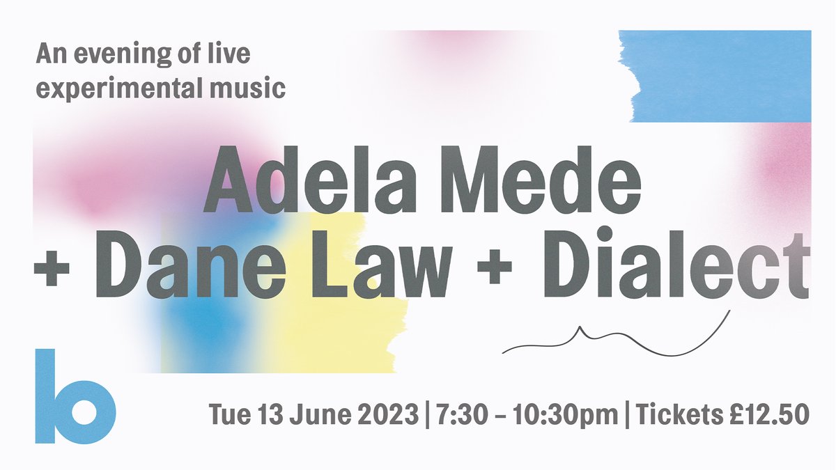 Bluecoat (@thebluecoat) on Twitter photo Join us next month for an evening of special live performances from <a href="/adelkamed/">Adela Mede</a>, @daenelaw & @andrewpmhunt, three artists exploring the interplay of folk forms, ambient sounds and computer music.
📅 Tues 13 June, 7:30pm-11pm
🎟️ £12.50
Book now: thebluecoat.org.uk/whatson/live-p… Join us next month for an evening of special live performances from <a href="/adelkamed/">Adela Mede</a>, @daenelaw & @andrewpmhunt, three artists exploring the interplay of folk forms, ambient sounds and computer music.
📅 Tues 13 June, 7:30pm-11pm
🎟️ £12.50
Book now: thebluecoat.org.uk/whatson/live-p…