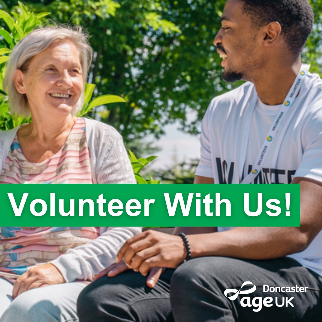 Check out Age UK Doncaster's volunteering opportunities and make a positive impact in your community! Combat loneliness and social isolation, gain valuable skills and experiences, and have fun along the way! Click the link below to find out more 🙌

ow.ly/gc5350NQylx