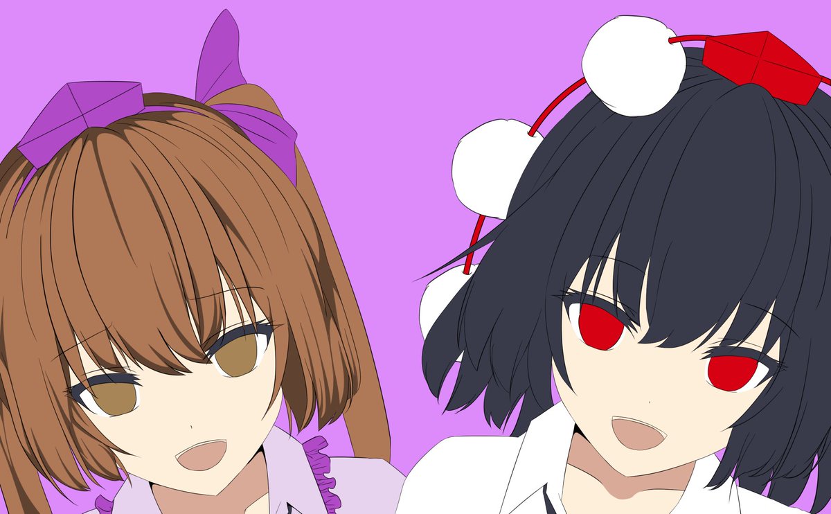 姫海棠はたて ,射命丸文 「ざぁこざぁこ」|きたうらかすみのイラスト