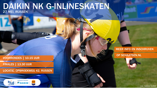 Op zaterdag 27 mei strijden de sporters met een verstandelijke beperking op hun Daikin NK Inlineskaten in Rijssen. Dit evenement is vrij toegankelijk en <a href="/SSVRijssen/">SSVRijssen</a> ontvangt je graag als toeschouwer.

Alles over deze wedstrijd vind je op: ap.lc/uRa0S
#inlineskaten