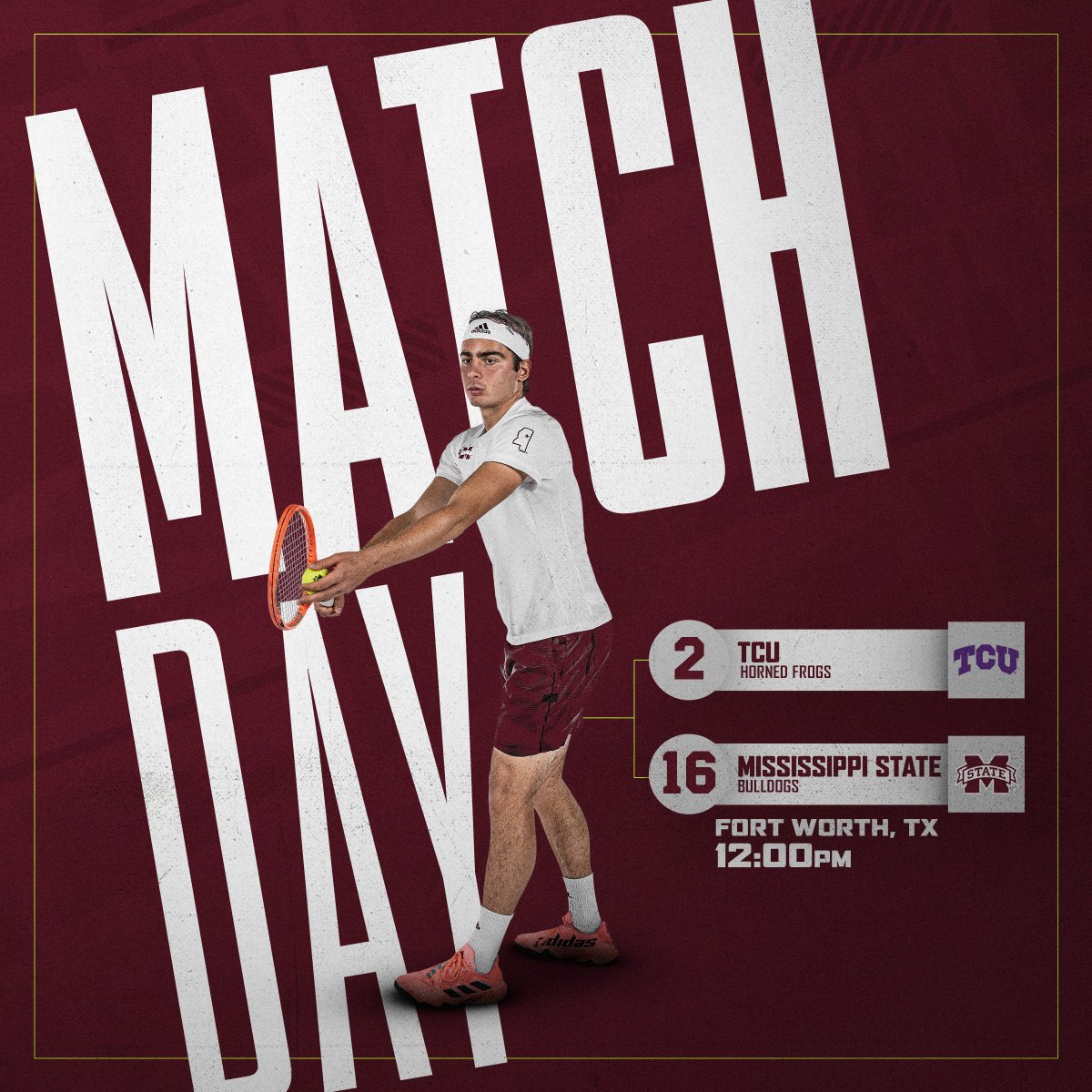 HailStateMT's tweet photo. 🚨ATTENTION🚨

Due to expected inclement weather in Fort Worth, our match has been moved up to noon. #HailState🐶 https://t.co/w4ri0635qG