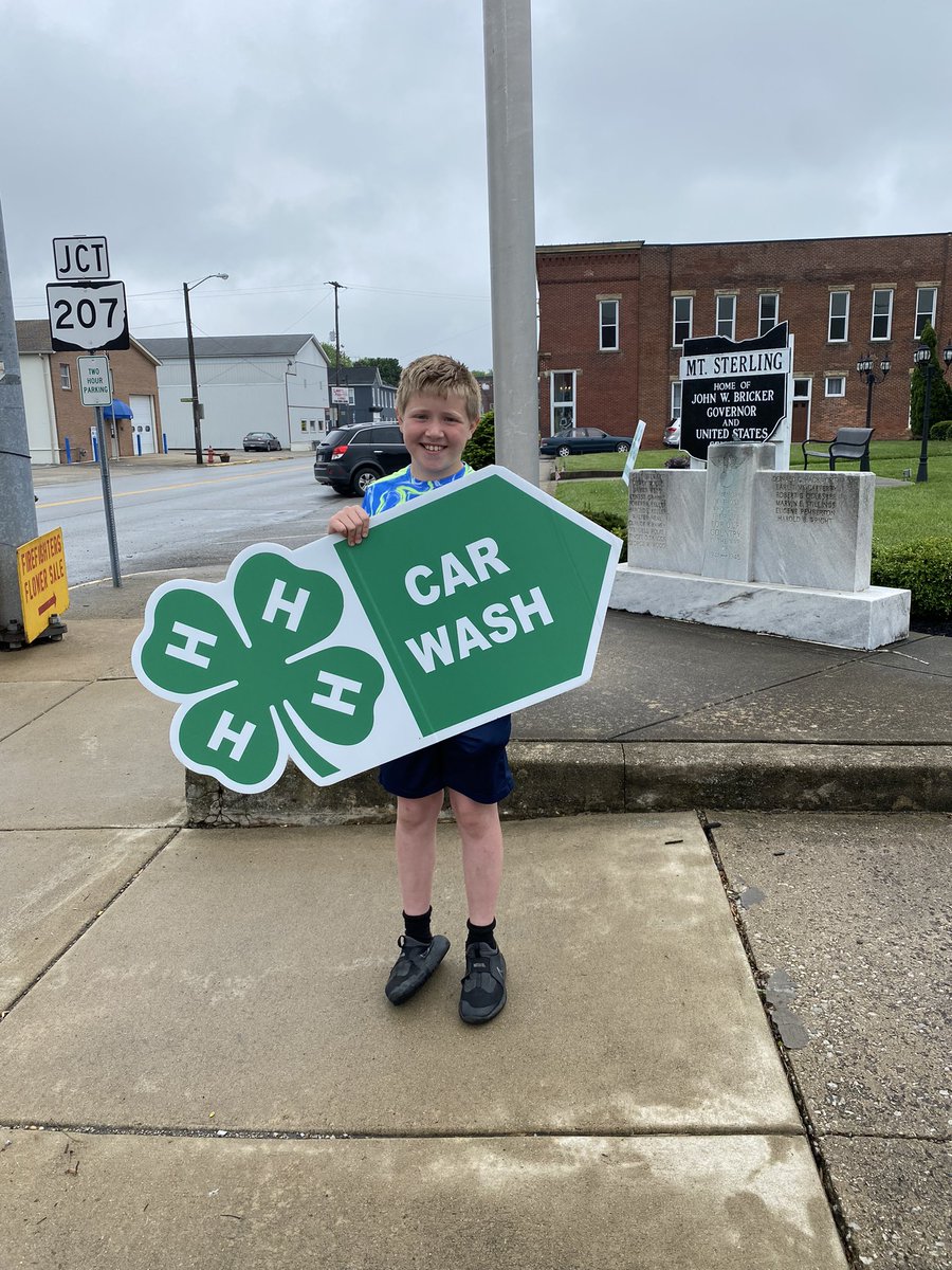 MrsStrebe's tweet image. Mud Run Hustlers 4H Club Car Wash is on rain or shine!  Let’s us get one layer of dirt off for you!  Make a donation for these amazing kids!  Madison County Proud! #Ohio4H @ohio4h