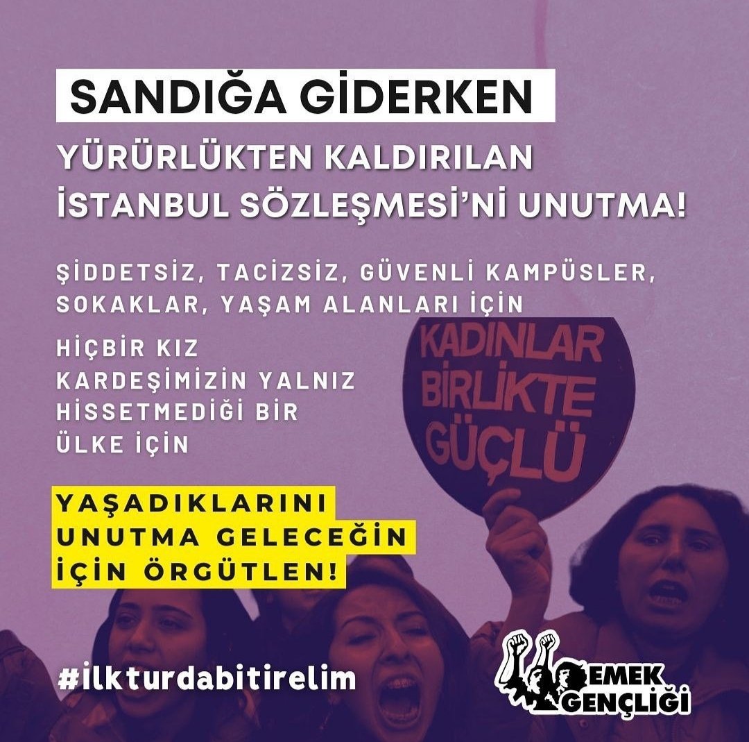 EmekMersin's tweet photo. Sandığa giderken, yaşadıklarını unutma! Geleceğin için örgütlen!
#ilkturdabitirelim https://t.co/UDgcskqGhP