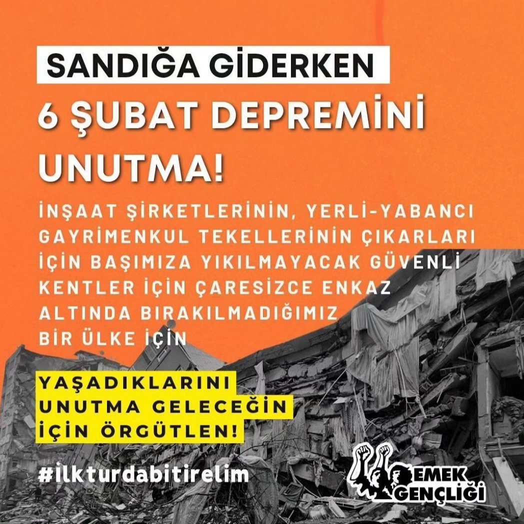 EmekMersin's tweet photo. Sandığa giderken, yaşadıklarını unutma! Geleceğin için örgütlen!
#ilkturdabitirelim https://t.co/S2XtODlaVo