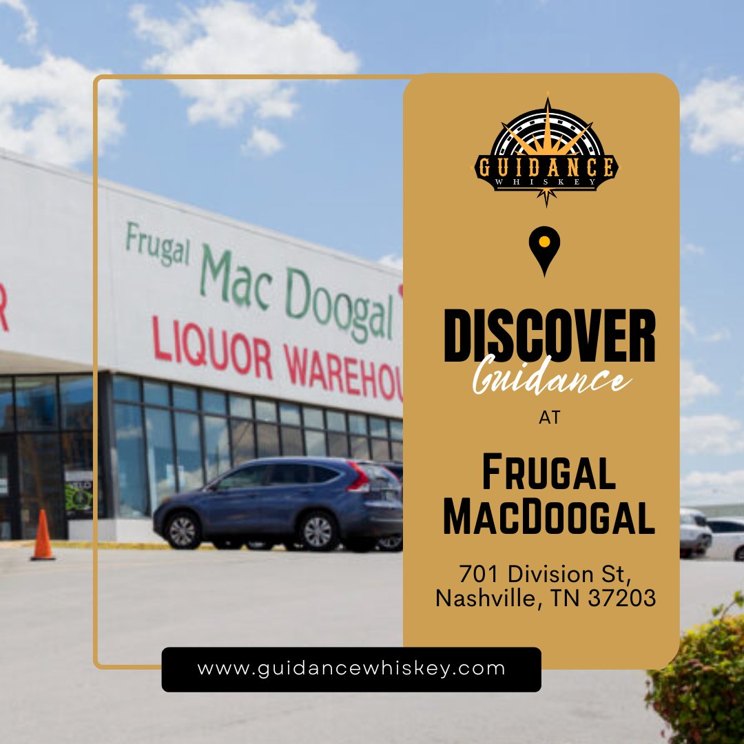 Attention whiskey lovers! 🥃🔥

Our whiskey is available at Frugal Macdoogal! 🛍️ 
Head over to grab a bottle and experience the smooth and flavorful taste everyone is discussing. Don't miss out! 

#whiskeyobsessed #liquorlove #guidancewhiskey #whiskey