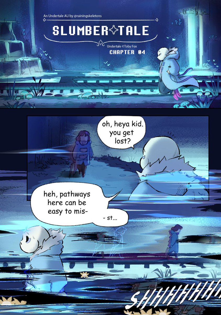 Slumbertale_au's tweet photo. ~Slumbertale~ CHAPTER 04    
pgs. 01-04

...Waterfall can get a little... weird...
#undertale #undertaleAU好きさんと繋がりたい #sans https://t.co/jxoxDslr8T