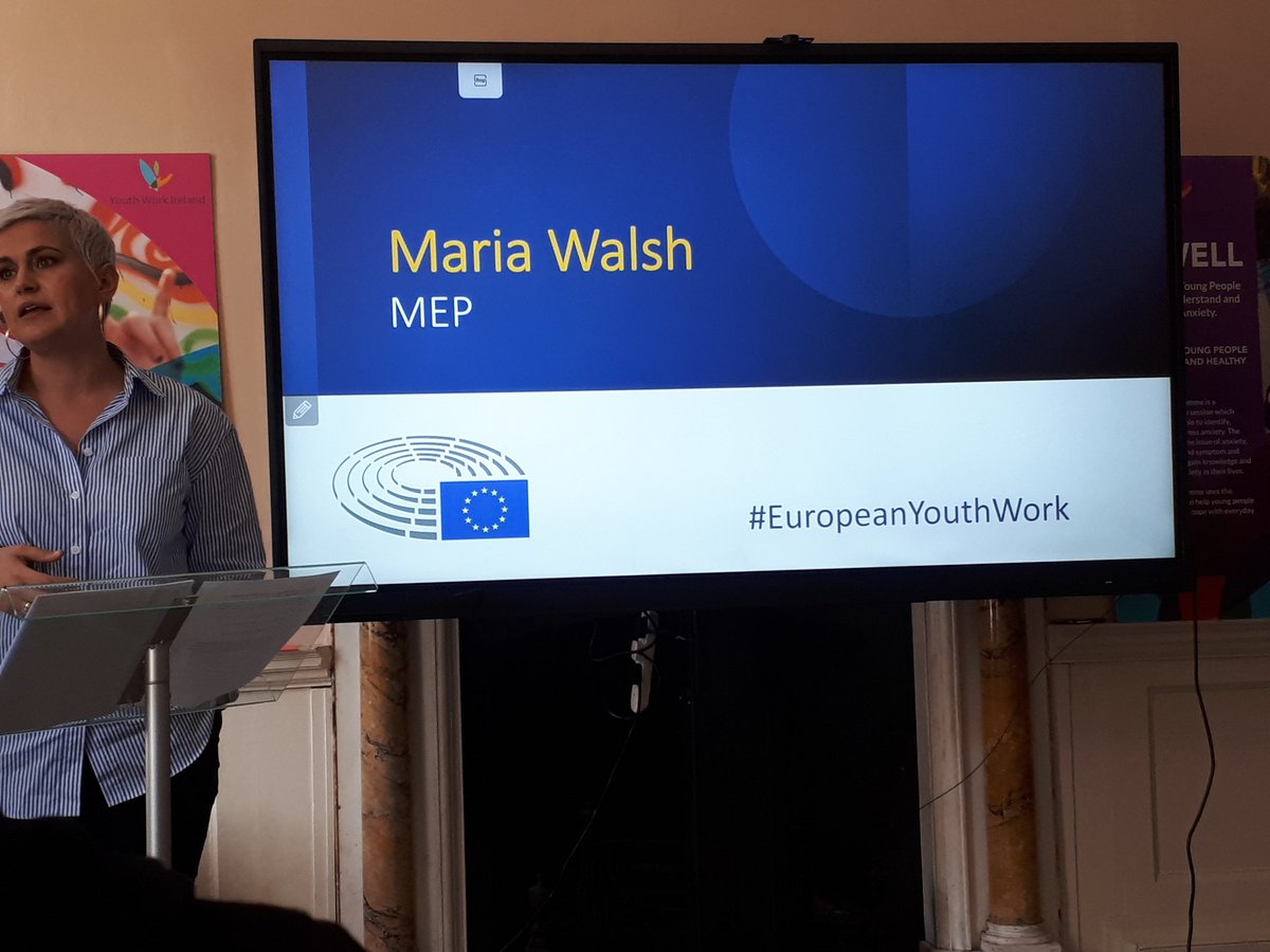 An inspiring contribution from @MariaWalshEU at todays #EuropeanYouthWork Conference at @ywirl