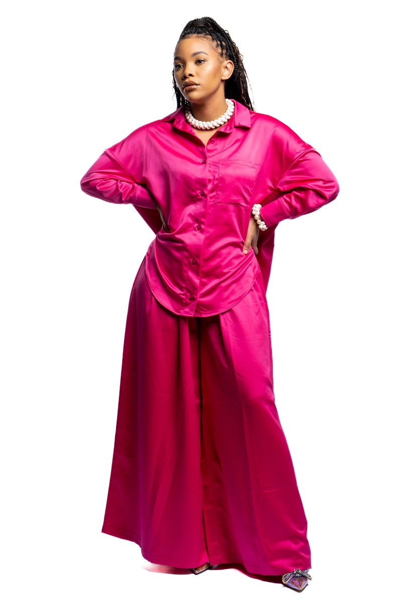 We just released the most beautiful, luxurious and comfortable pink satin set. What's better than an oversized shirt and palazzo pants?

Available at Kayla-Stam.com from size 30 - 42

#kaylastam #madeinsouthafrica #proudlysouthafrican