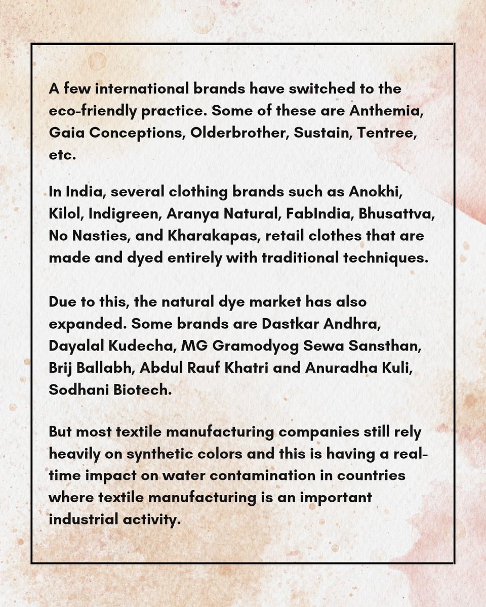 ESGBroadsheet's tweet photo. Making the Indian textile industry sustainable. 

#fastfashion #climatechange #sustainability #textileindustry #environmentawareness #naturedyes #esgindia #naturalfibers #textilemarket https://t.co/wZvZCHb8Xk