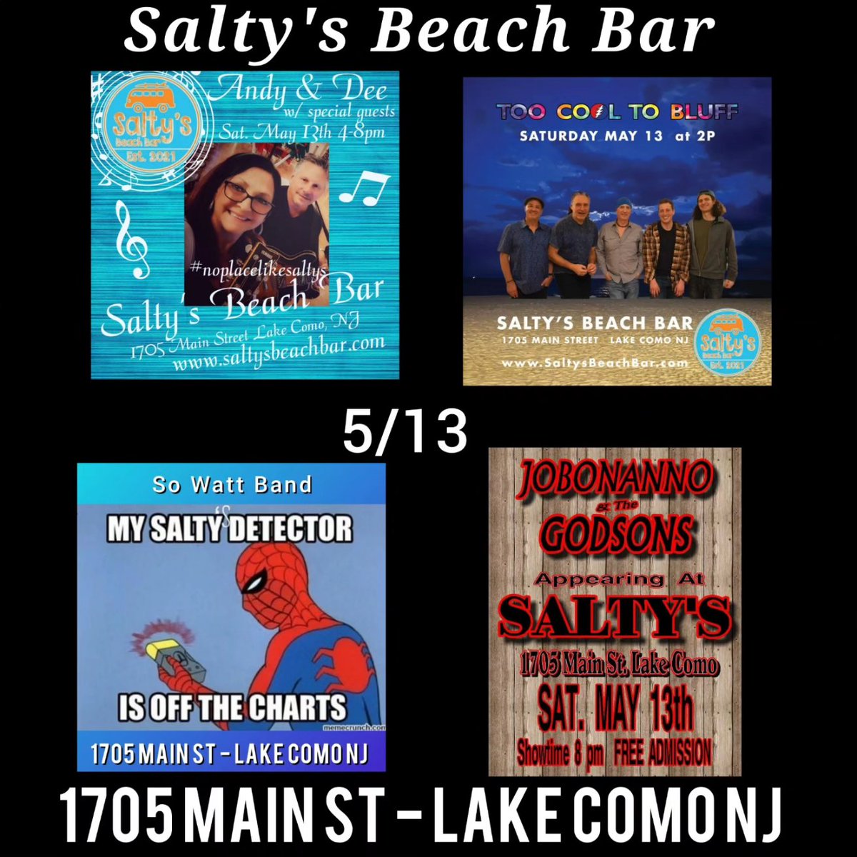 BobbyBunka1's tweet photo. Join Me #OutAndAboutWithBunka @saltys_beachbar Tonight for Fun and #Shenanigans !!! #noplacelikesaltys https://t.co/D3ds9A1o5T