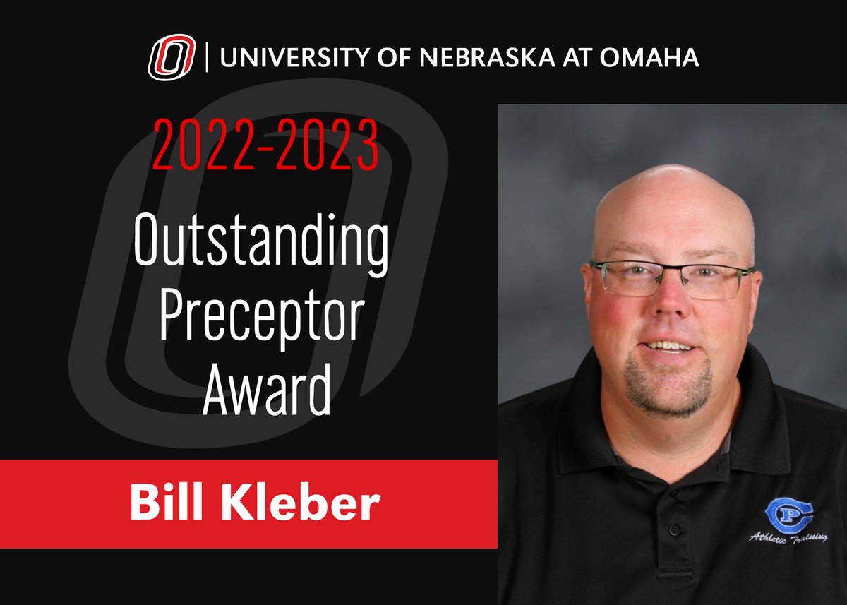Congrats!!!  We love @Kleber21Bill, and we are also grateful for the students from @unomaha_ATP who do so much for all of our sports teams!   @CreightonPrep @CPVarsitySports