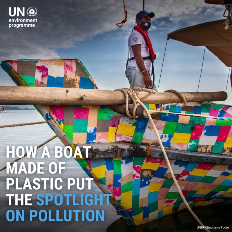 Action at all levels is needed to keep the world from drowning in plastic pollution.

Here’s how a boat made of plastic waste is bringing attention to the issue and inspiring people to take action to #BeatPlasticPollution.
