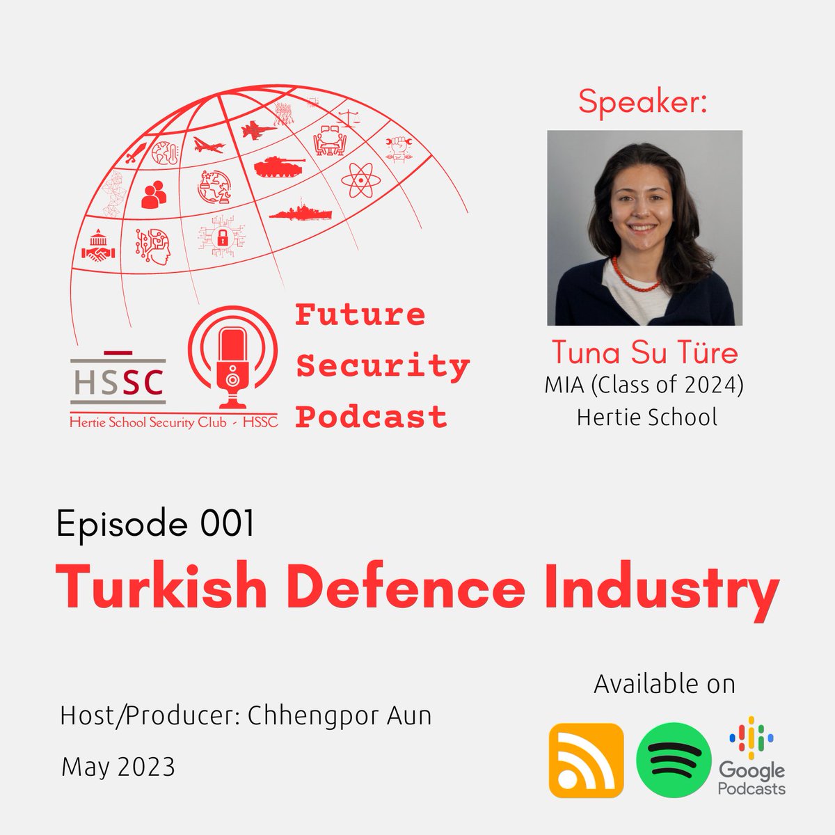 In this inaugural episode of <a href="/HSSC_Security/">Hertie School Security Club - HSSC</a>'s 🎙️ #FutureSecurityPodcast 🎙️, our communication co-director <a href="/aunchhengpor/">Chhengpor Aun </a> hosted <a href="/TunaSuTure/">tunasuture</a> from <a href="/TheHertieSchool/">Hertie School</a>'s MIA programme about #Turkey defence industry &amp; impacts it feels from #TurkishElections. rss.com/podcasts/futur…