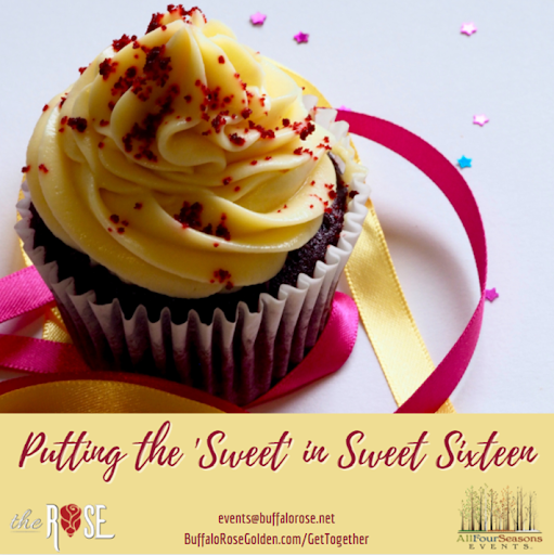 Whatever your vision is — cupcakes, cake or dessert station; band or DJ; outside on the patio or one of the many rooms inside, celebrate your birthday at The Rose. No dream is too big!
 
#TheRoseVenueCO #AllFourSeasonsEvents #GoldenCO #CelebrateinGolden #PartyinGolden #Sweet16 36