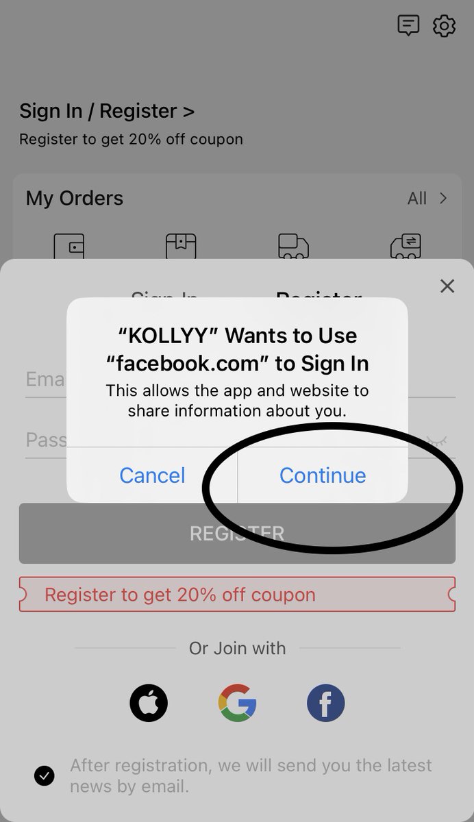 RandomiOSBugs's tweet image. Facebook account creation does not work with .@ShopKollyy at the moment.
randomipad.blogspot.com/2023/05/kollyy…