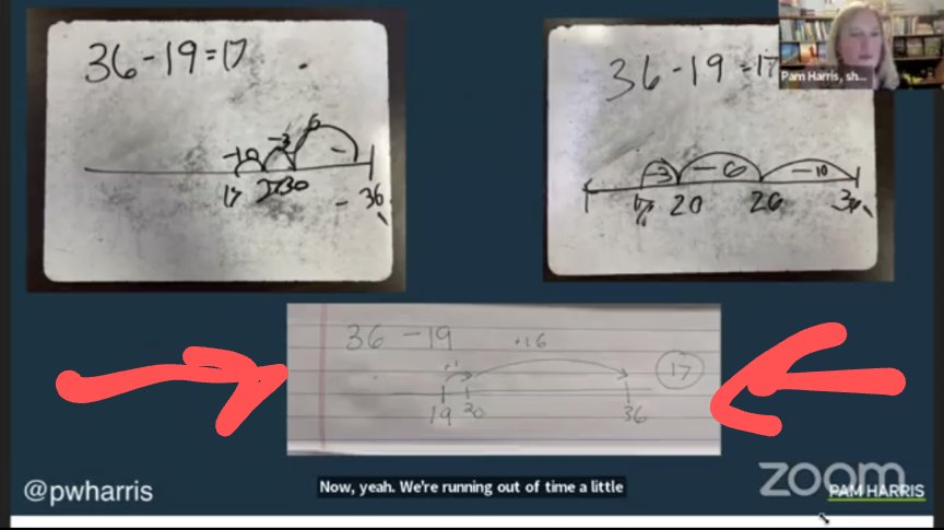 My 'homework' made the day 3 live with @pwharris ! Seeing it made me think again about how my kids see numbers. I've always seen my daughters as 'good at math', but love that they actually think about and play with the numbers. #changemathclass