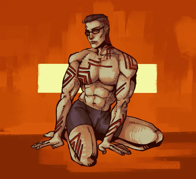 Deadeye and his markings.  Stay busty, king. #chamber #VALORANT #ValorantArt