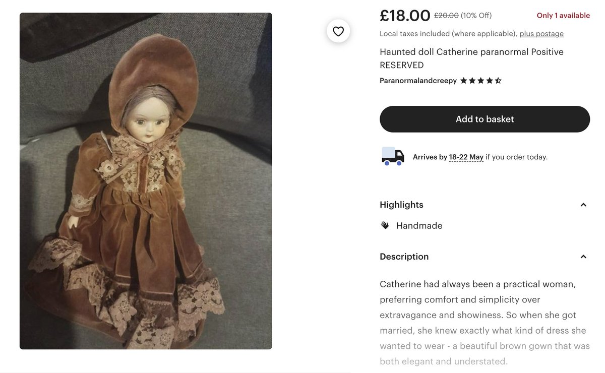 I've just found out that 'haunted dolls' are a *thing*