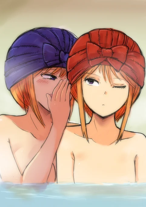 プルツー姉さんにひそひそ話をするプルフォウちゃんです。