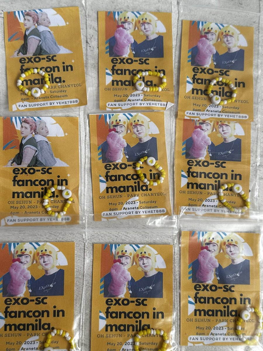 xiulongbie's tweet photo. ✨ exo sc fancon in manila giveaway / freebies ✨

💛 will be giving away yellow beaded rings fit for the yellow dress code 💛

to claim: 
-just approach me on d-day
-1:1 only
-rts and likes are appreciated 

time and loc: tba 

#EXOSCinMNL #EXOSC_BackToBack https://t.co/Gvt3kR0hiy