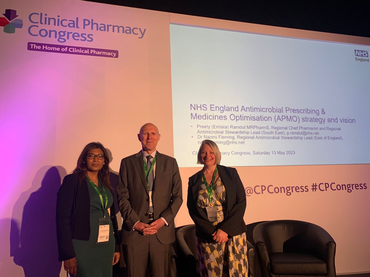 ⁦<a href="/NHSEngland/">NHS England</a>⁩ #AMR #APMO (antimicrobial prescribing and medicines optimisation) leads for EoE ⁦<a href="/Naomifl32671567/">Naomi fleming</a>⁩ and SE ⁦<a href="/PreetyJR/">Preety Ramdut (She/Her)</a>⁩ with ⁦<a href="/davidwebb_1/">David Webb</a>⁩ at #cpcongress ⁦<a href="/CPCongress/">Clinical Pharmacy Congress</a>⁩ #cpc23