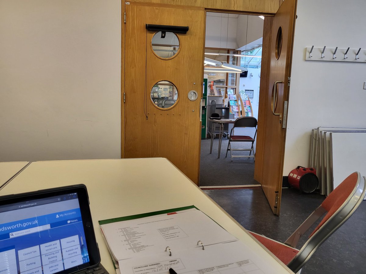 All set up for residents at our weekly surgery - Southfields Library from 11-12. No appointment is necessary. Here if you need any support or help with Council related issues every Saturday.