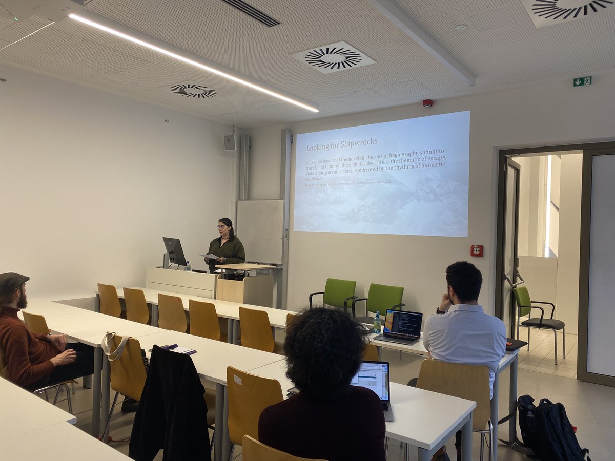 itsLewRead's tweet photo. Yesterday, the Ancient, Byzantine and Medieval cluster of the @dshcs_univie hosted our first PhD symposium of the year. Two fantastic talks by Larisa Ficulle and @Fall_of_Zeynep, followed by some lively questions and discussion. Thanks to our speakers and all those who attended! https://t.co/aErvoSHSk5
