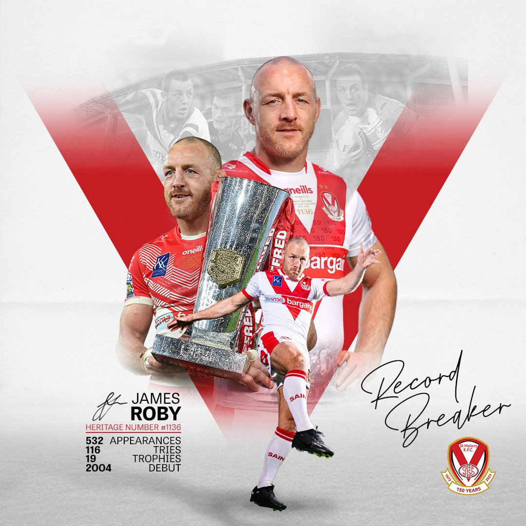 Game #️⃣5️⃣3️⃣2️⃣ 

James Roby. Historic.
The Greatest Of All Time. 🐐

How do you sum up this man? 

#COYS | #HistoryInTheMaking