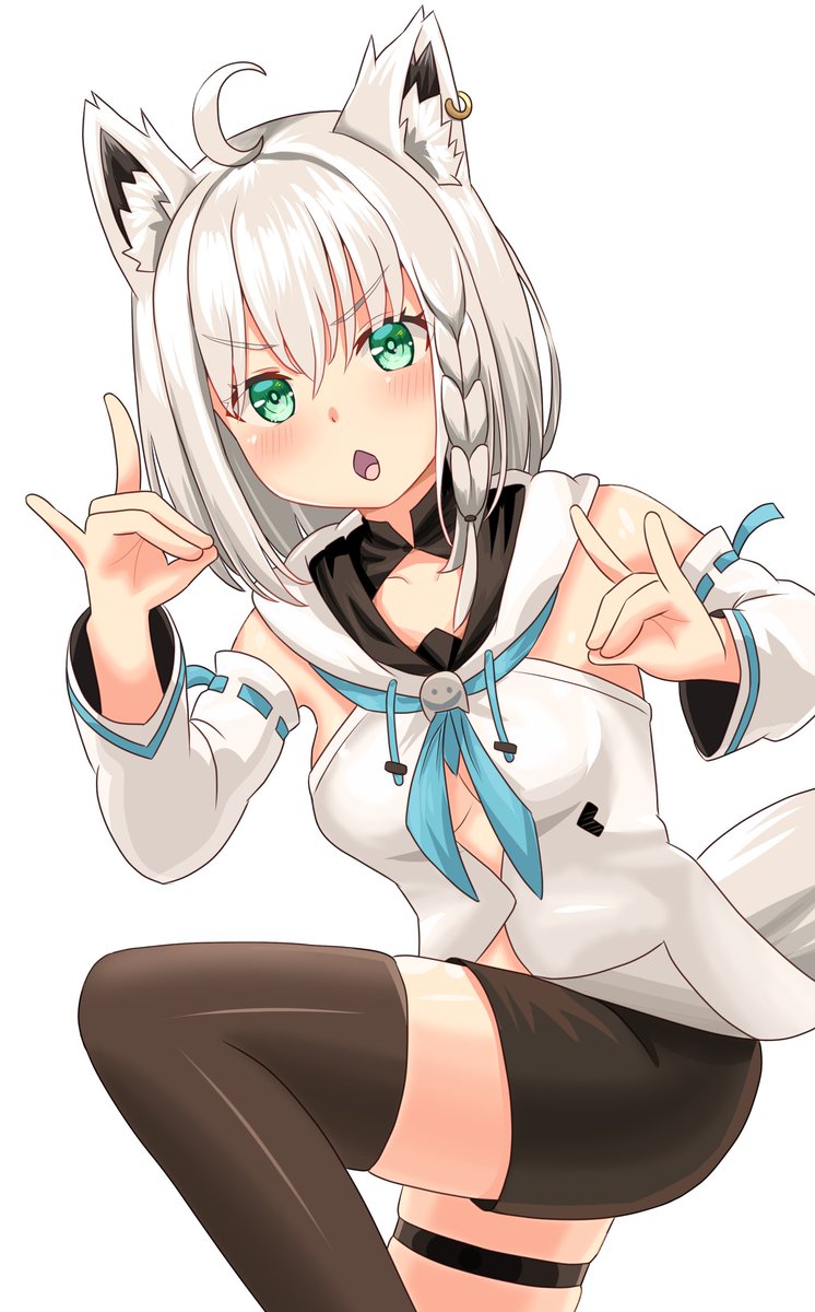 フブキ「#絵フブキ #100日チャレンジ Day37 白上フブキ(ホロライブ) ココンが」|テイクのイラスト