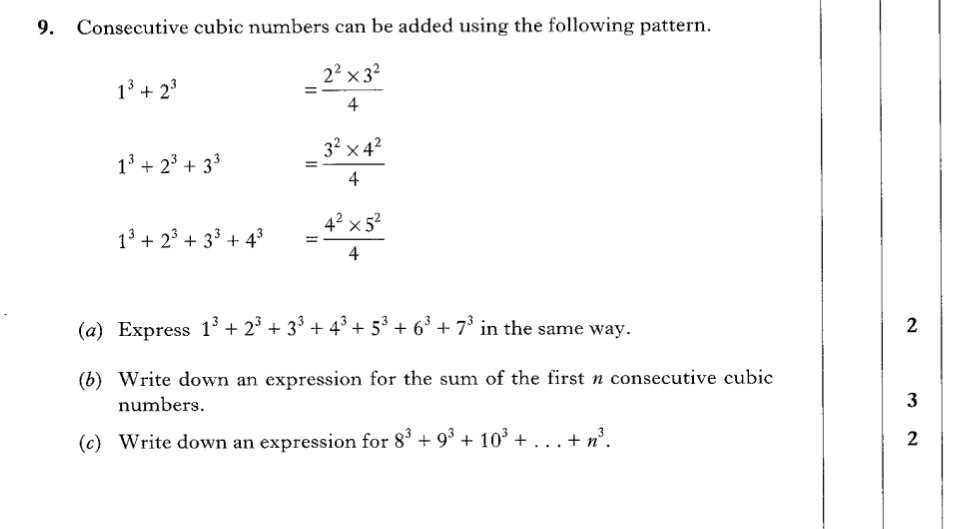 MrFletcherMaths's tweet photo. @MathsDotScot @brynspiration I answered this question when I sat SG credit. It wasn't difficult but it did test pattern spotting and mathematical thinking. Most importantly it was a satisfying puzzle that made me want to do more. https://t.co/CXxhiuSGWi