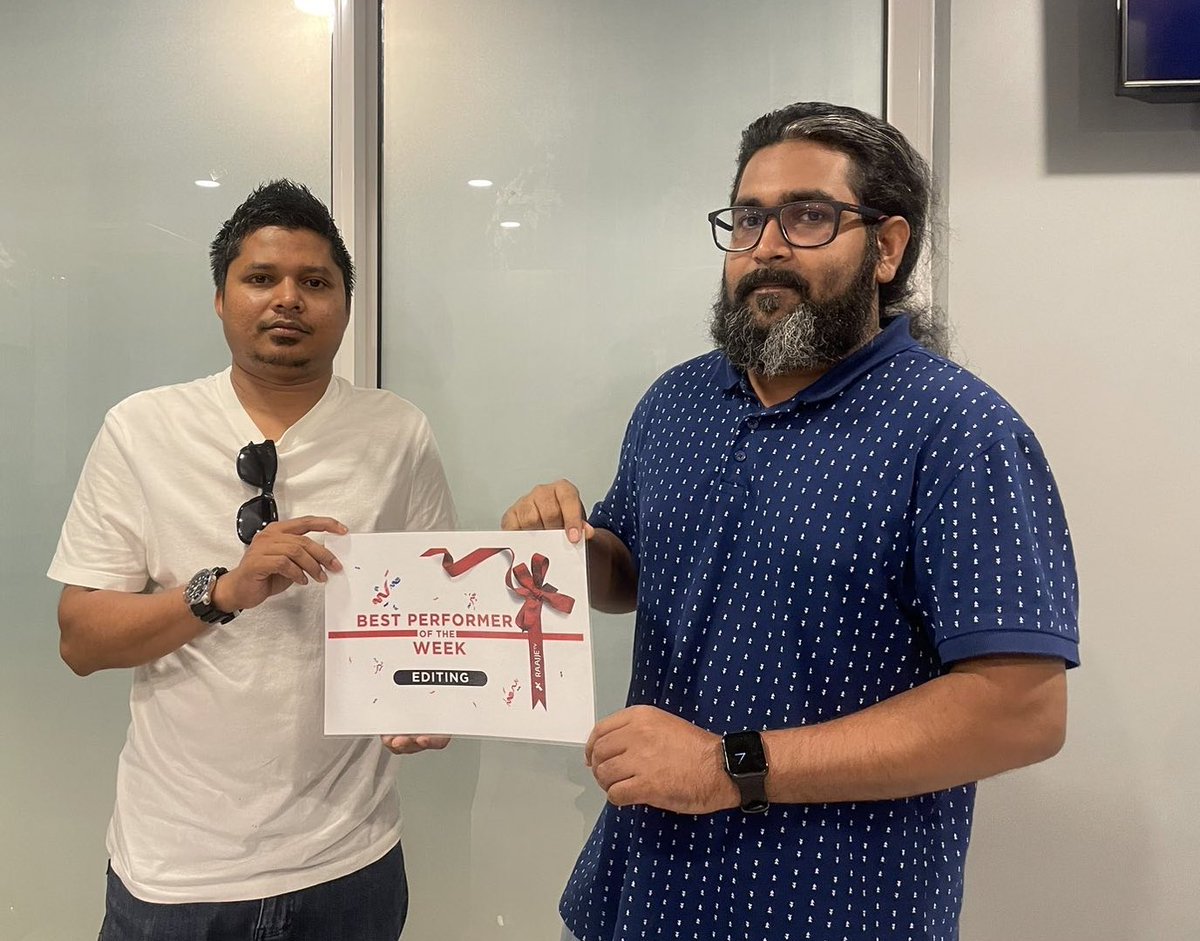 Raajje_tvPR's tweet image. Best performer of the week 
#CreativeDepartment - Adam Sufyan |@Raajje_tv