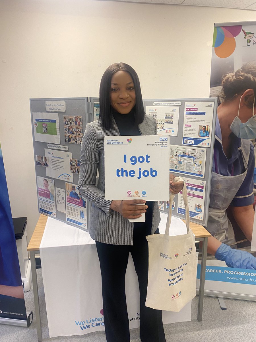 Lots of jobs being offered today with hr checks and uniforms also completed before candidates leave @TeamNUH