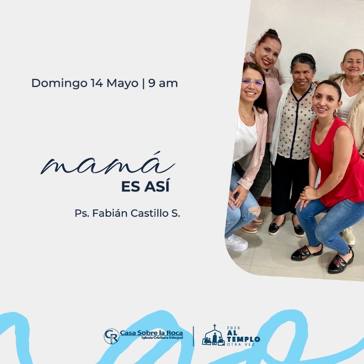 CasaRocaMzl's tweet photo. El ser más hermoso que existe en la tierra.
 
| Servicio Domingo | 💍👗 “Mamá es así” 14 Mayo 2023 | Ps. Fabián Castillo S.
 
#2023altemplootravez #CasaRocanopara #manizales 

#madre #increible #digna #sinigual #mujer https://t.co/6ZYRvFG7m2