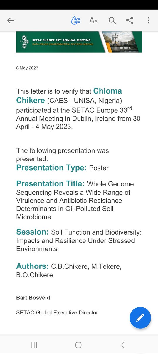 ChikereDr's tweet photo. #professionaldevelopmentprograms #personaldevelopmentjourney #researchimpact #sdgsimpact #professionalsociety
My #SETACDublin 2023
@SETAC_world Europe 33rd Conference course/presentation certificates.
For topnotch career advancement resources, join SETAC https://t.co/RZ7ePz4N0u https://t.co/LlBEsPDJw5