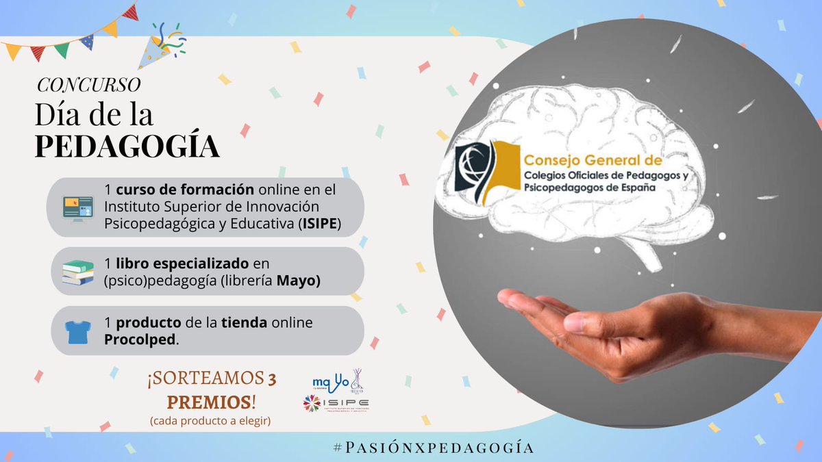 ¡Feliz día de la pedagogía!

Para participar➡️

Solo tienes que:
1)Darle a me gusta a la publicación del sorteo
2)Comentar utilizando el #pasiónxpedagogía
3)Etiquetar a dos personas más
¡Mucha suerte!
* El sorteo se realizará a las 21h.