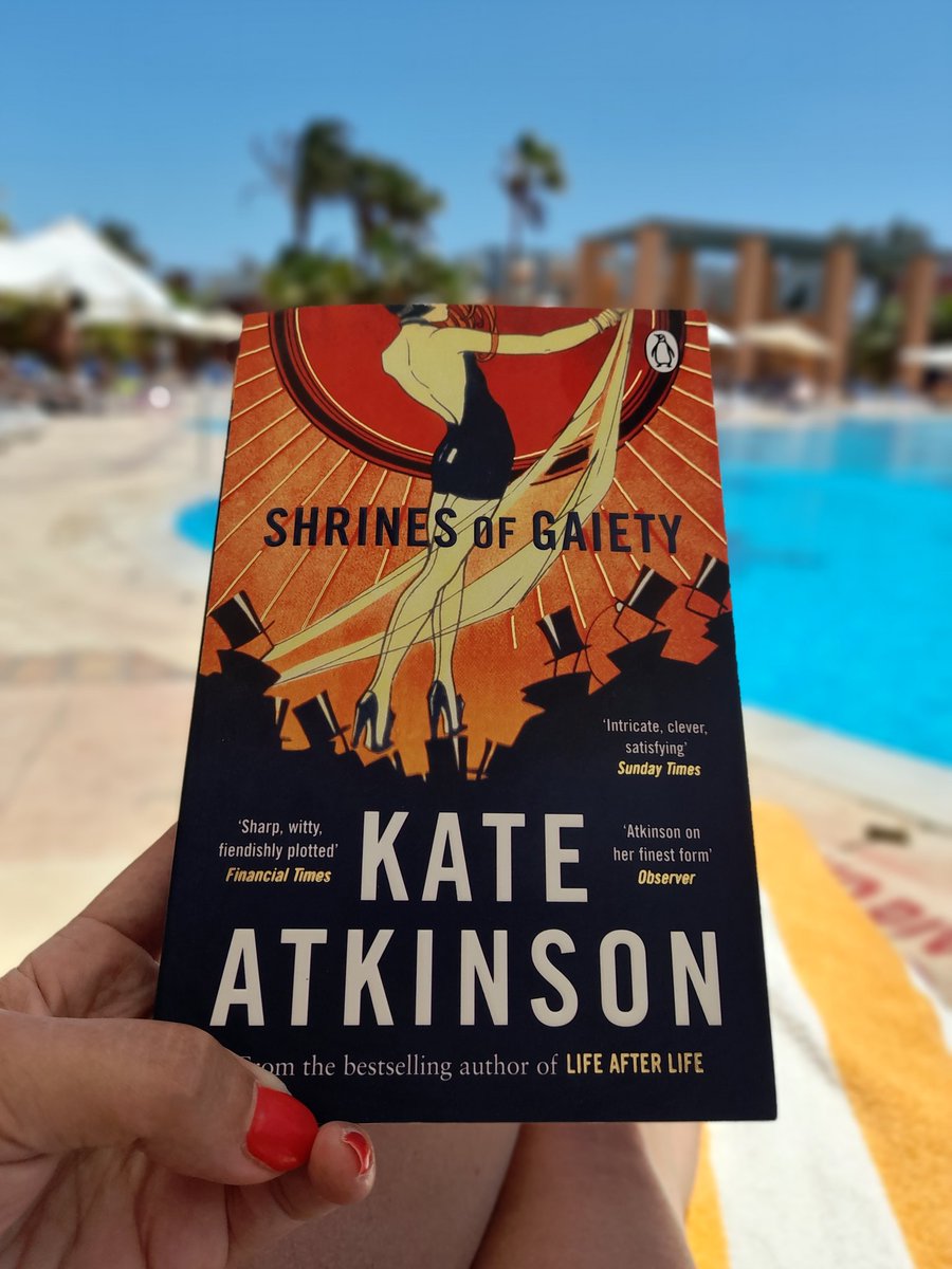 Book 5 📖 I Love Kate Atkinson's books, I've read them all. This book was equally wonderful. So many references to York (which made me think of Mum) and Egypt too, which was perfect for this holiday! Highly recommended! #LoveAGoodBook #KateAtkinson #ShrinesOfGaiety
