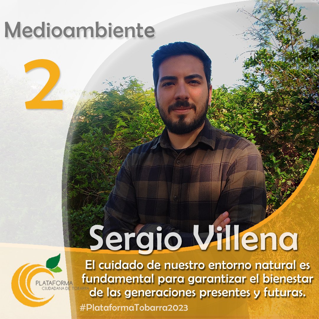 PlataTobarra's tweet photo. Hola, soy Sergio Villena. He estudiado Filosofía, especializado en filosofía política y ética ecológica. Me parece alarmante la situación medioambiental del municipio. Es hora de apostar por un modelo de vida sostenible que no ponga en riesgo nuestra condición de existencia https://t.co/7GSNy91VCL