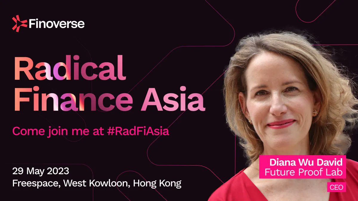 dianawudavid's tweet photo. I'm joining #RadFiAsia on May 29 at Freespace, HK. Join me for insightful
roundtables, one-on-one meetings, panels, & discussions on #Web3 & #AI in #finance. Let's cut through the hype to foster industry growth & innovation.
https://t.co/4Ryh3puQ6i
@finoverse
@WKCDA https://t.co/DBWJvK9CY8