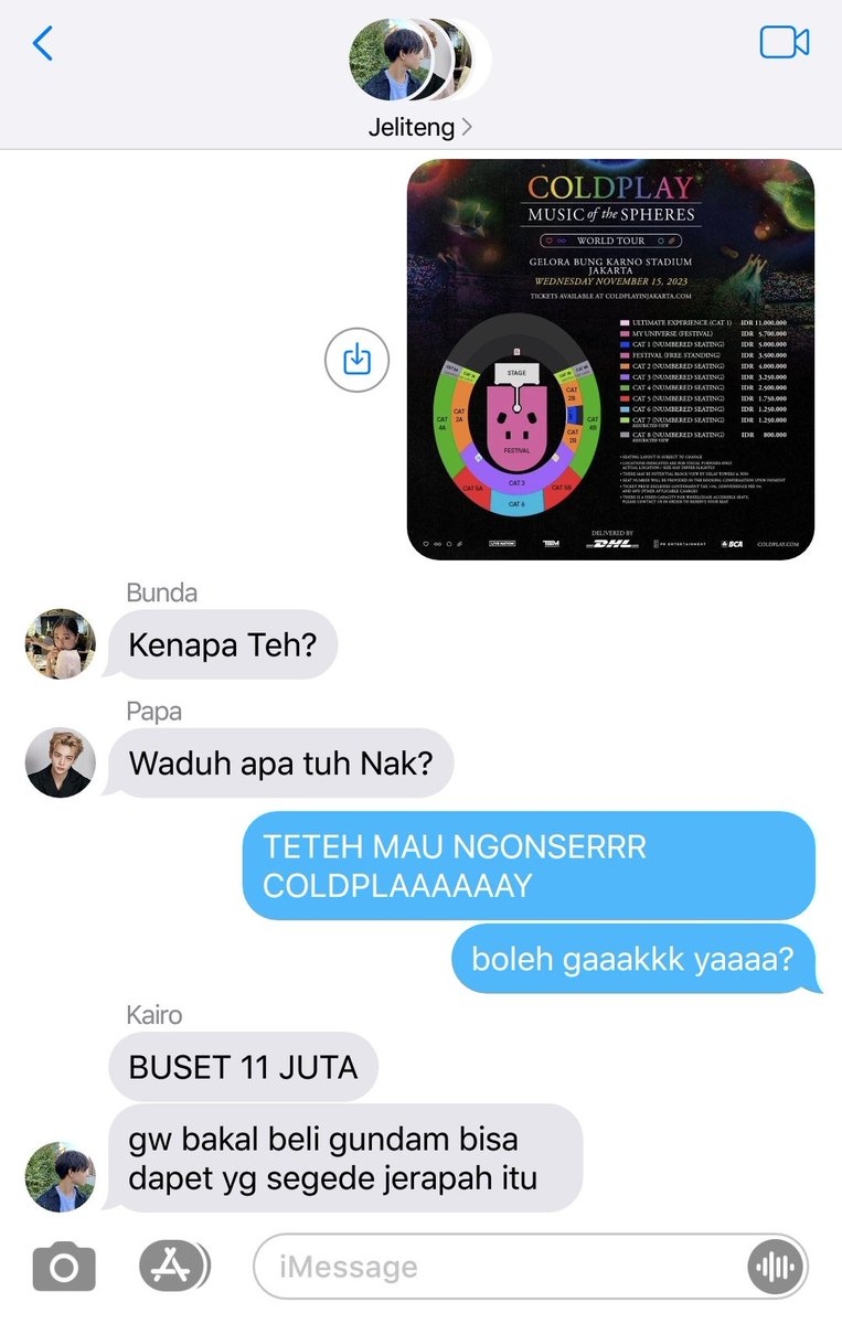ttangdal's tweet photo. izin nonton coldplay.

#camelon &amp; 𝗆𝗂𝗇𝗃𝗂 𝗄𝖾𝗂𝗃𝗎 three tweets socmed fic. https://t.co/otj6Qe9msX