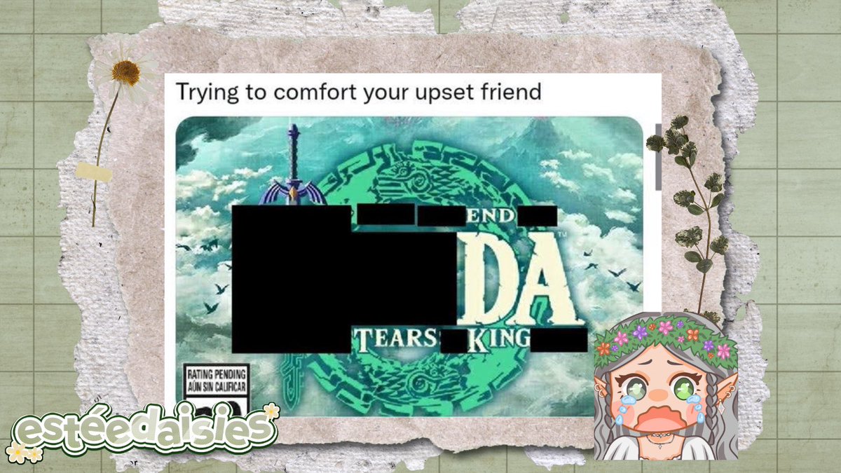 esteedaisies's tweet photo. it’s been a while! i’ve missed you all 🥺❤️come hold my hand as i cry taking my first steps back into hyrule tonight at 9 pm gmt +8 ( ^ω^ ) 

catch the stream at https://t.co/1K44bRrOM9 ʕ•ᴥ•ʔ https://t.co/J5xqG5Kle7