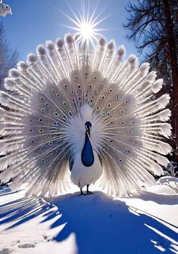 Most beautiful peacock under the sun 🦚🌞