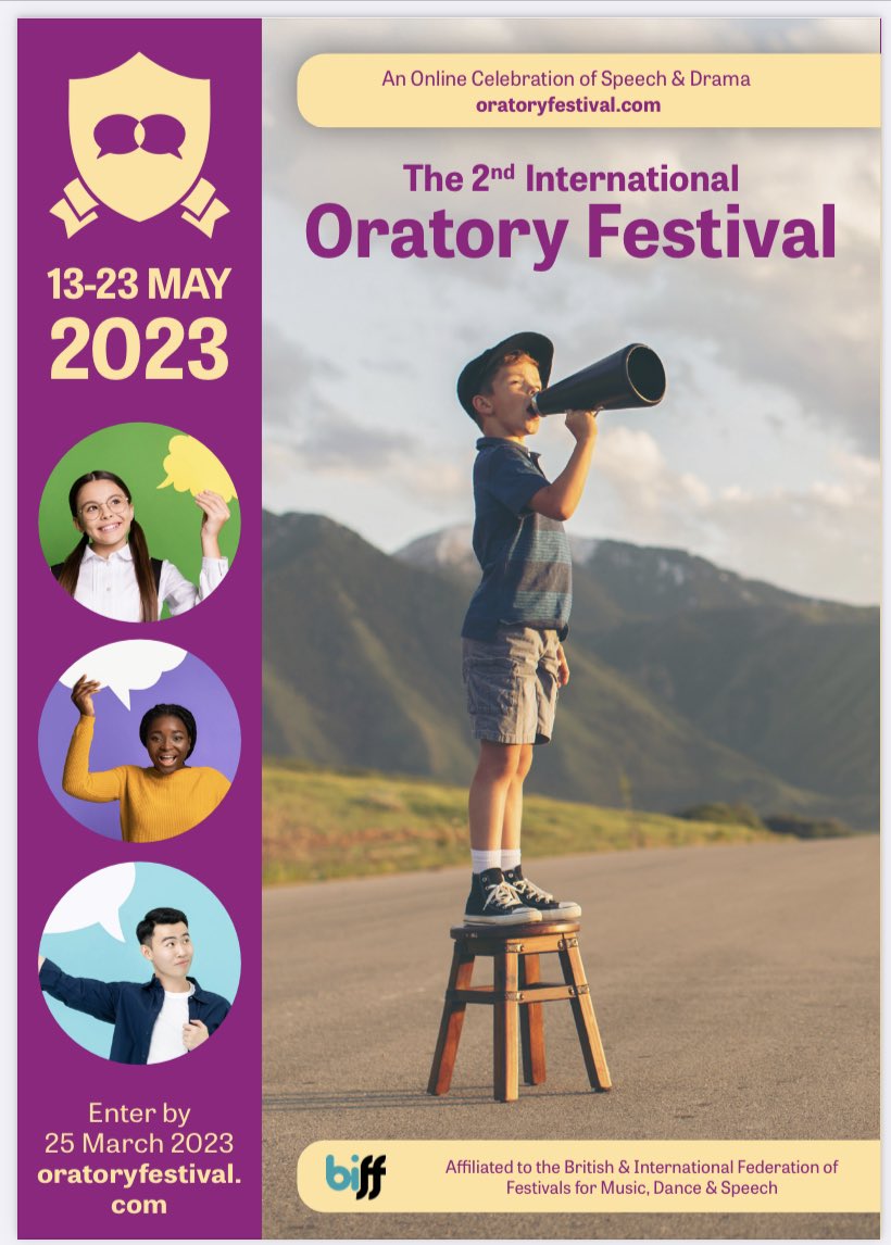 alison_s_coates's tweet image. Lovely morning adjudicating for @oratoryfestival today. Listening to poetry recitals from 6-11 year olds from around the world. Great fun for all! #oratory #oracy #poetry #speakingandlistening