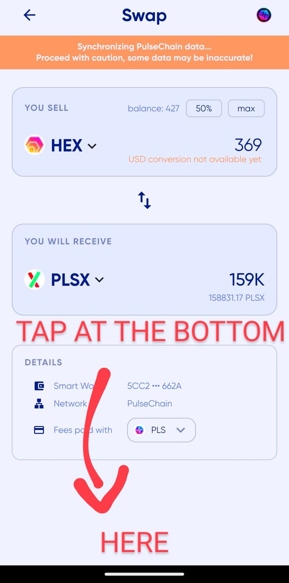 StakerApp's tweet photo. On some devices, users have reported not seeing the "Preview Transaction" button when the PulseChain network is selected. You should be able to tap at the bottom of screen to move forward. We should have a fix deployed within 24h. ⛑️ Issues: in-app support.