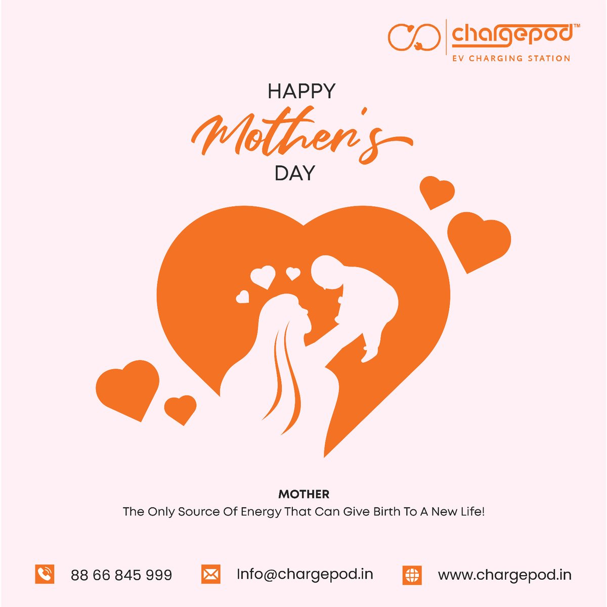 charge_pod's tweet photo. Mother's love is the fuel that enables a normal human being to do the impossible! Team Chargepod wishes you a Happy Mother's Day!
.
.
.
#mothersday #love #happymothersday #mom #mother #family #motherhood #mothers #mum https://t.co/DKFJCKi18L